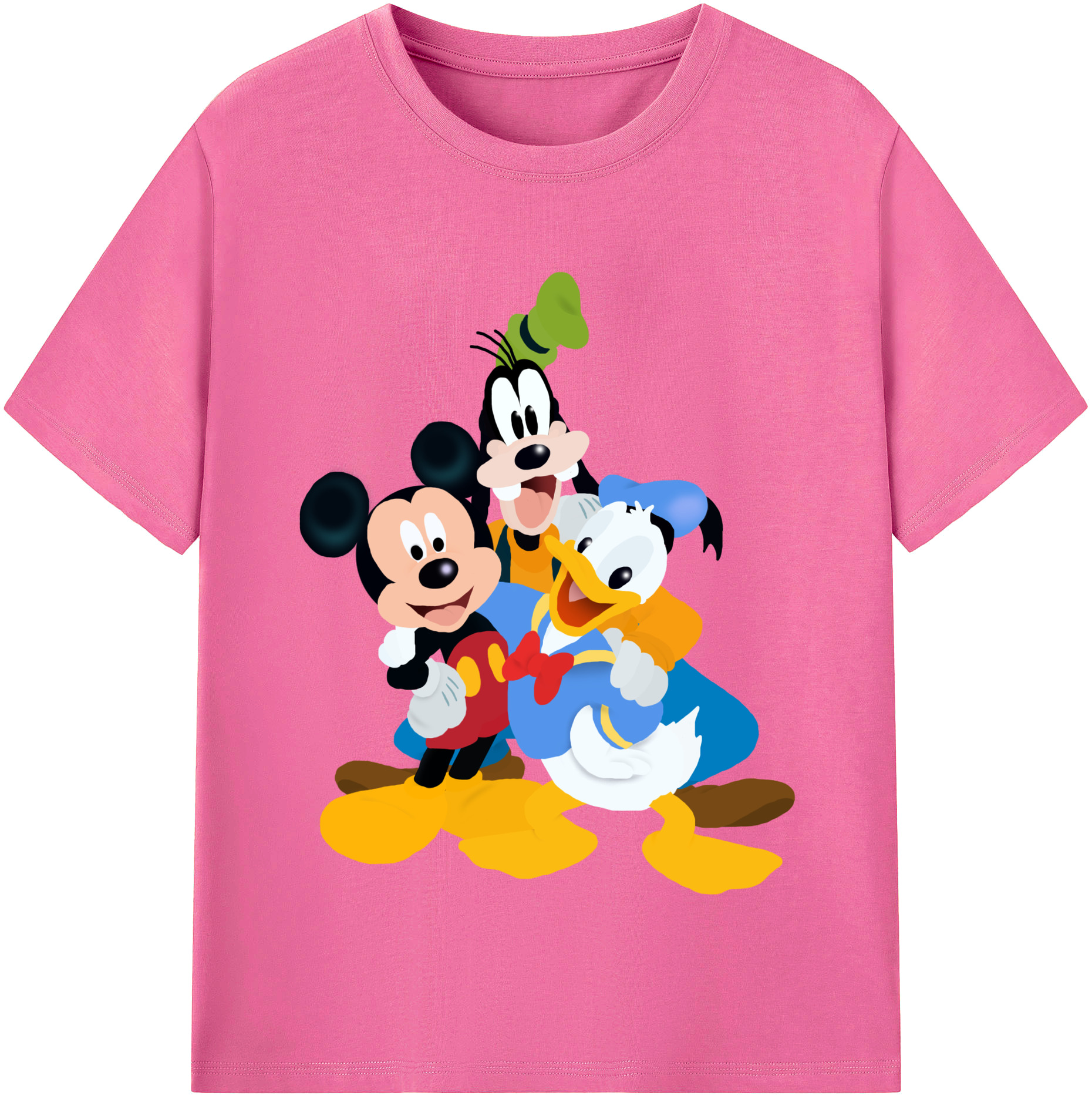 （画像用） ミッキーマウス Mickey Mouse レディースカジュアルプリントTシャツ（綿100％）